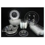 ASSORTED PRESSED GLASS