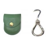 HERMï¿½S PARIS FOLDING HOOF PICK W/ LEATHER POUCH