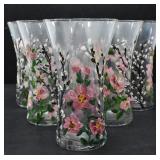 HAND PAINTED CHERRY BLOSSOM GLASSES