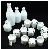 IKEA INTERLOCKING CANDLE HOLDERS & TAGUS BUD VASES