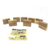 WOODEN PLACE CARD HOLDERS, PEG TAGS