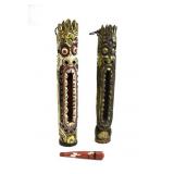 PAIR OF HANDMADE INDONESIAN SLIT DRUMS