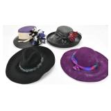 LADIES' FASCINATORS, COWBOY & SUN HATS