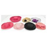 LADIES' PINK & BLACK SUN HATS & FASCINATORS