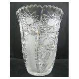 BOHEMIA LEAD CRYSTAL STAR-PATTERN VASE