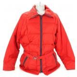 80s EDDIE BAUER LADIES' RED GOOSE DOWN WINTER COAT