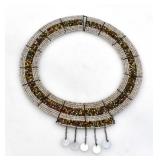 GLASS SEED BEAD COLLAR NECKLACE