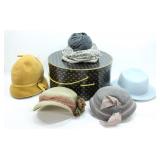 5 LADIES' VINTAGE & VTG STYLE HATS