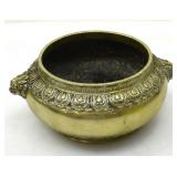 ORNATE BRASS LOTUS PETAL CENSER