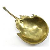 BRASS HORSESHOE CRAB TRINKET DISH