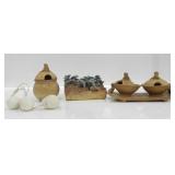 LIDDED JAR, CONDIMENTS JAR W/FROG LID HANDLES