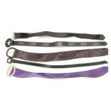 LADIES' LEATHER BLACK & PURPLE BELTS (L-XL)
