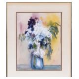 SHELTON FLORAL STILL LIFE WATERCOLOR PAINTING