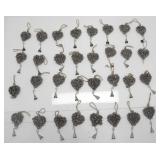 RUSTIC HANGING HEART JINGLE BELLS DECO