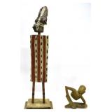 2 WOODEN FIGURINES
