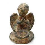 HANDMADE REDWARE ANGEL WITH OFFERING BOWL