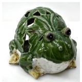 CERAMIC FROG CANDLE HOLDER