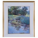 JOHN MEYERS WATER LILIES FRAMED ART PRINT