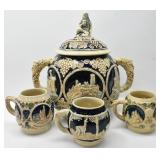 MARZI & REMI PUNCH BOWL & MUGS