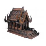 WOOD CARVED THAI SPIRIT HOUSE