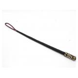 WOVEN LEATHER ANIMAL WHIP/GOADER