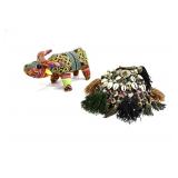 TEXTILE ART WATER BUFFALO & HANDMADE TURKOMAN HAT