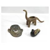 TRIO OF HANDMADE CERAMIC DECOR PIECES