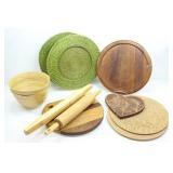 WOODEN BOARDS & TOOLS, CHARGER PLATES & BOWLS