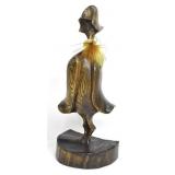 SIGNED MICHEL BOIRE WOOD BIRD FIGURINE