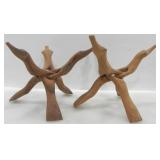 HAND CARVED WOODEN STAND/SCULPTURE