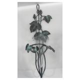 METAL AND GLASS WALL SCONCE