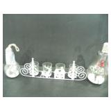 CHRISTMAS CANDLEHOLDER WITH 2 DECO LIGHTBULBS
