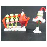 CHRISTMAS DECORATIVE DANCING FROG AND SANTA