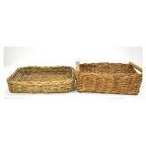 TWO WICKER BASKETS