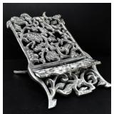 SILVER-TONED BOOK STAND