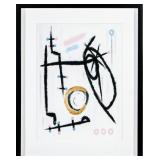 CONTEMPORARY EMBELLISHED ABSTRACT GICLï¿½E PRINT