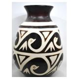 SIGNED SANTODIO PAZ TERRACOTTA VASE