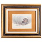 JAMES WILLIAM BESSEY WINTER BARN ART PRINT