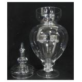 LIDDED GLASS APOTHECARY JAR
