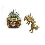 CHINESE ROPE DRAGON & INDONESIAN TOPENG MASK