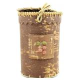 DENE BIRCH BARK TUFTED MOOSE HAIR & HIDE BASKET
