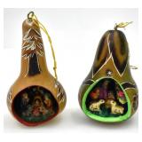 PERUVIAN GOURD NATIVITY ORNAMENTS