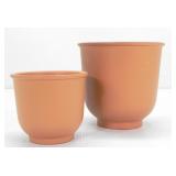 2 IKEA BRYTART FLOWER POTS 6' & 4.25'