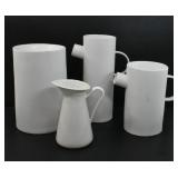 WHITE DECORATIVE JUGS / VASES