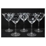 CRYSTALITE BOHEMIA MARTINI GLASSES