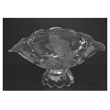 BOHEMIA GLASS CENTERPIECE CANDY BOWL