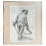 VINCENT VAN GOGH 'REAPER WITH SICKLE' PRINT