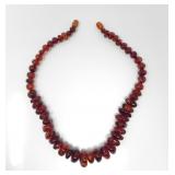 HEAT-TREATED AMBER NECKLACE W/ BROKEN CLASP 61g