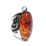 925 SILVER BALTIC AMBER BROOCH/PENDANT 8.63g