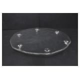 FOTED GLASS SERVING PLATE